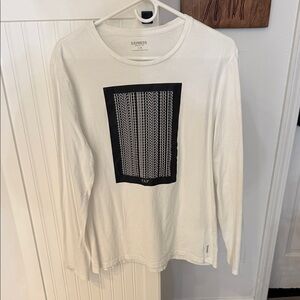 Express Ivory Long Sleeve with Black Graphic